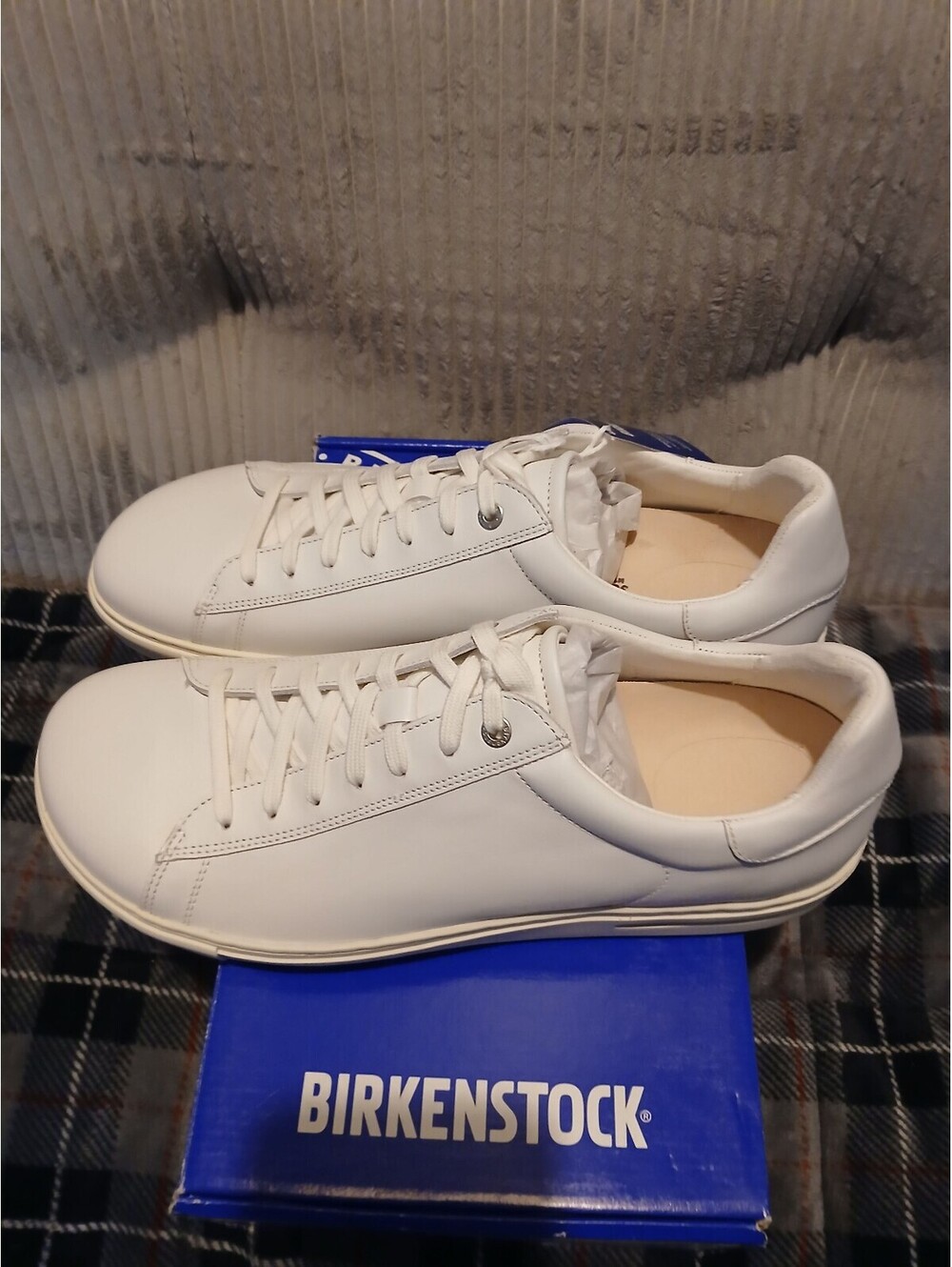 Birkenstock Bend Low White Leather Sneakers Size 37 - Picture 3 of 5